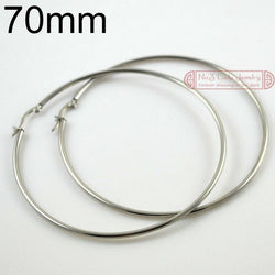 Gokadima Women Earrings, 20mm-70mm EARING HOOP,small or large basketball wives Stainless Steel Hoop Earrings, Party Jewelry