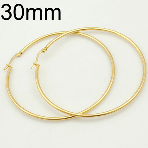 Gokadima Women Earrings, 20mm-70mm EARING HOOP,small or large basketball wives Stainless Steel Hoop Earrings, Party Jewelry