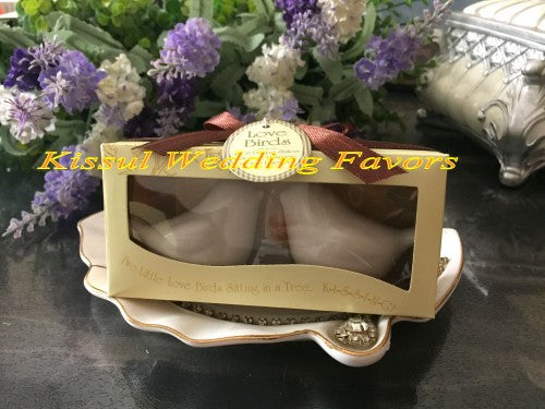 40pcs/lot(20boxes) Love birds ceramic Salt and Pepper shaker Wedding Favors for Cheapest Wedding gift and Party Favors