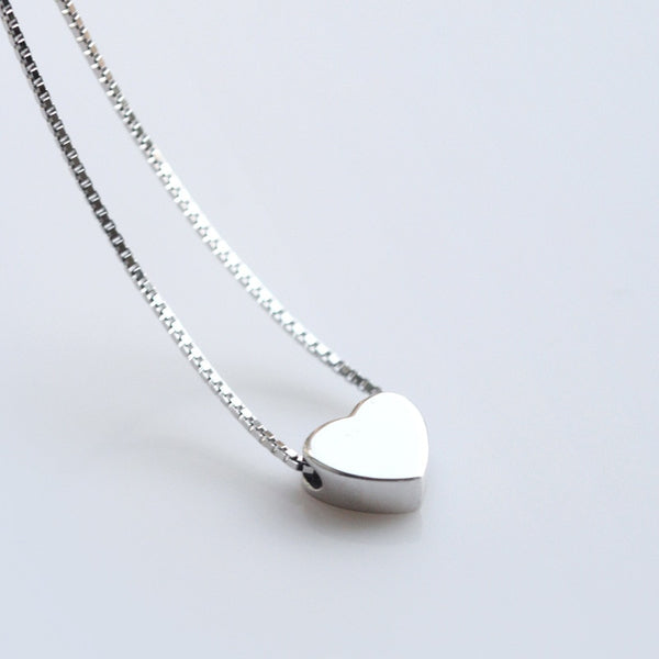 Cute Real. 925 Sterling silver jewelry Polished Heart Love Necklaces & Pendants for girls' friendship gift Fine jewelry GTLX627