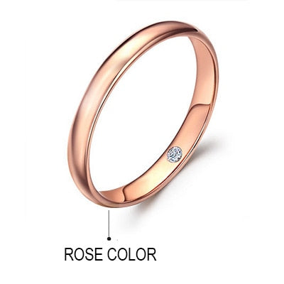 18k Pure Gold Lovers Pair Ring Real 750 Rose Romantic Woman Lady Man Propose Marry Got Engaged Wedding Custom 2017 New