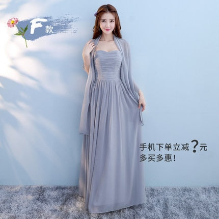 Vestido Longo Pink Bridesmaid Dresses 2018 New Elegant A Line V Neck Grey Long Wedding Party Gown Robe De Demoiselle D'honneur