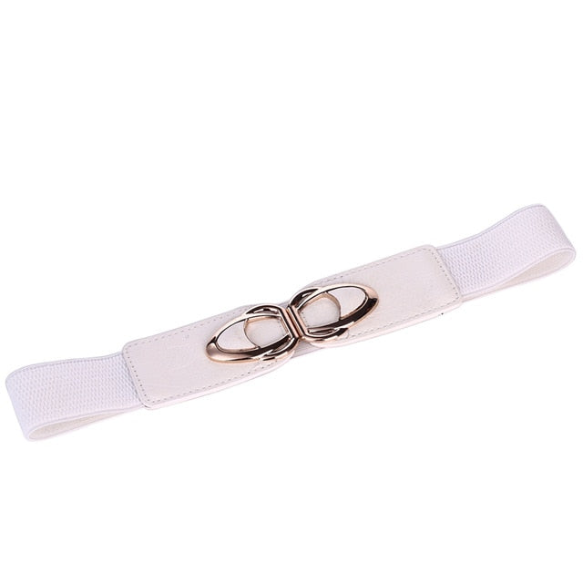 PU Leather Elastic Wide Belt for Women Stretch Thick Waist Belt for Dress Fashion Stretch women belts plus size