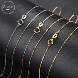 Aazuo 18K White Yellow Rose Gold Link Chain 18 inches Au750 Cost Price Necklace Pendant Wendding Party Gift For Women