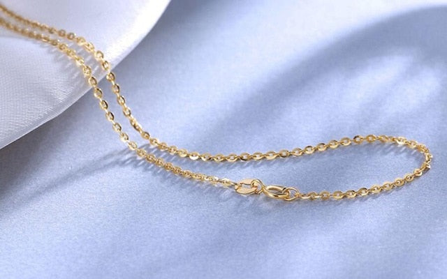 Aazuo 18K White Yellow Rose Gold Link Chain 18 inches Au750 Cost Price Necklace Pendant Wendding Party Gift For Women