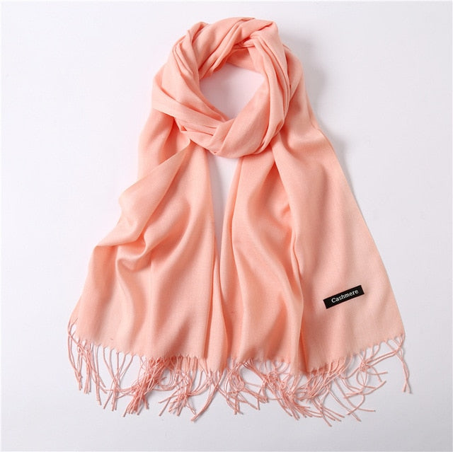 2019 women scarf fashion summer thin solid shawls and wraps lady pashmina bandana female hijab winter long foulard head scarves