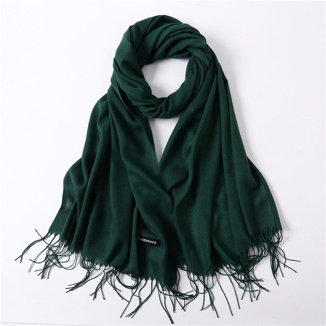 2019 women scarf fashion summer thin solid shawls and wraps lady pashmina bandana female hijab winter long foulard head scarves