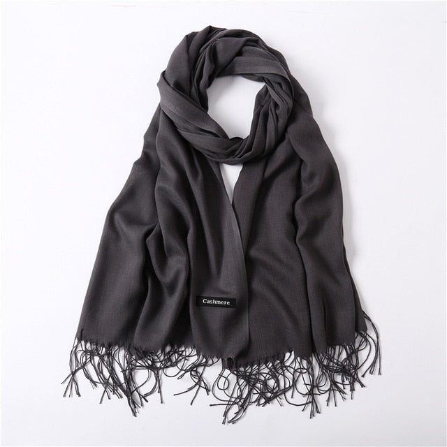 2019 women scarf fashion summer thin solid shawls and wraps lady pashmina bandana female hijab winter long foulard head scarves