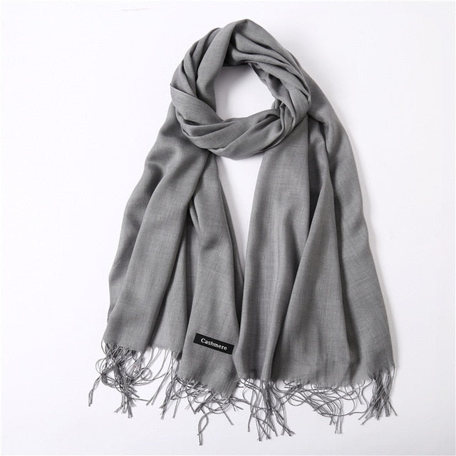 2019 women scarf fashion summer thin solid shawls and wraps lady pashmina bandana female hijab winter long foulard head scarves