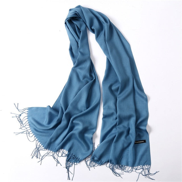 2019 women scarf fashion summer thin solid shawls and wraps lady pashmina bandana female hijab winter long foulard head scarves