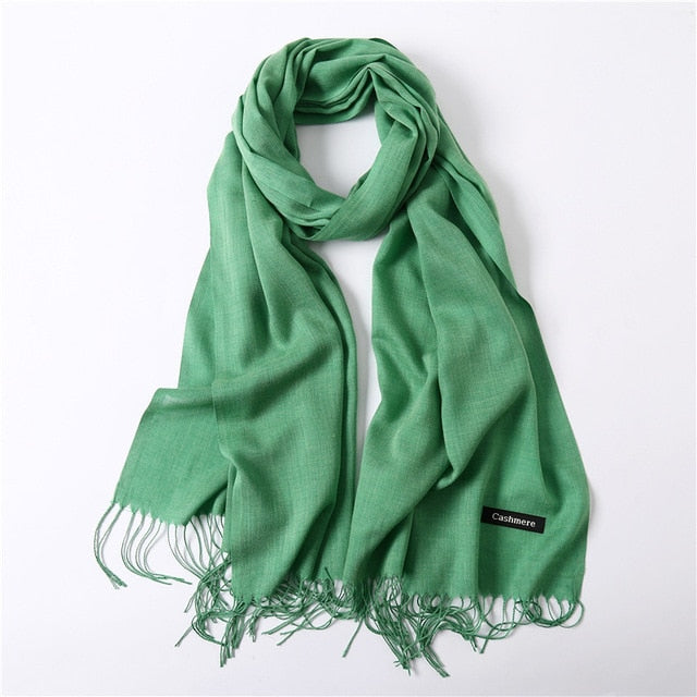 2019 women scarf fashion summer thin solid shawls and wraps lady pashmina bandana female hijab winter long foulard head scarves