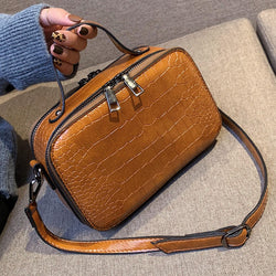 bags for women 2019 New Style Stone Pattern Square Crossbody Bag Fashion Handbags with Single Shoulder Slant Bag