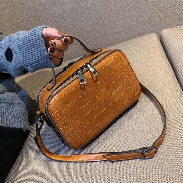 bags for women 2019 New Style Stone Pattern Square Crossbody Bag Fashion Handbags with Single Shoulder Slant Bag