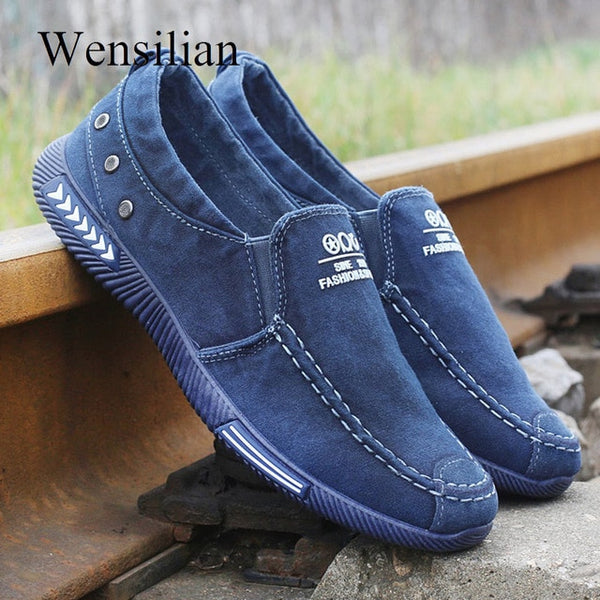 Summer Men Running Shoes sport Denim Canvas Shoes Sneakers athletic Slip On walking Loafers Male zapatillas hombre deportiva