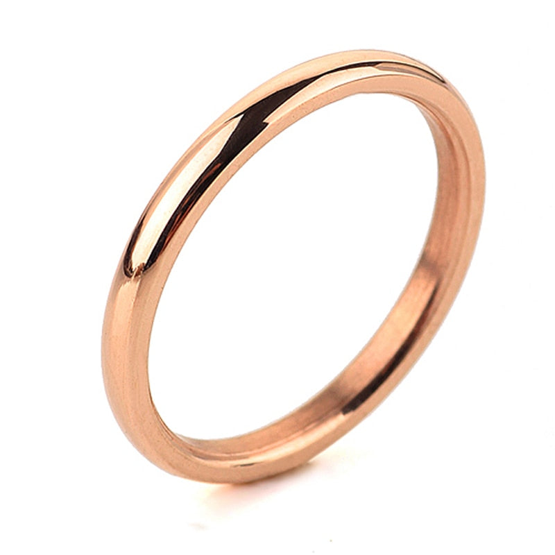 Rose Gold Ring Stainless Steel Rings For Men Women Jewelry Collier Femme Wholesale