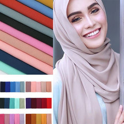 Casual Chiffon Shawl Women Fashion Viscose Cashmere Scarf Hijab Long Solid Shawls Head Scarves Muslim Arabic Headband Female New