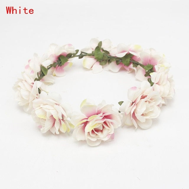 Okdeals New Fashion Women Children girls Wedding Flower Bride Wreath Floral Garlands Bride Headband Hair band Hair Accessories