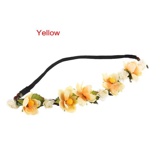 Okdeals New Fashion Women Children girls Wedding Flower Bride Wreath Floral Garlands Bride Headband Hair band Hair Accessories