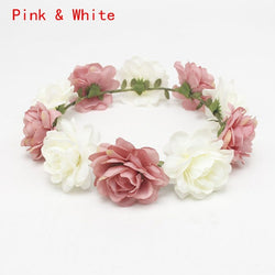 Okdeals New Fashion Women Children girls Wedding Flower Bride Wreath Floral Garlands Bride Headband Hair band Hair Accessories