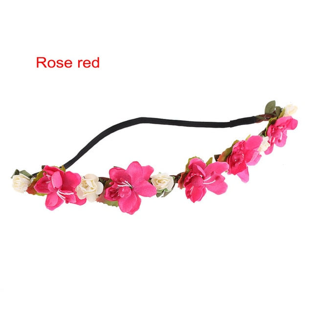 Okdeals New Fashion Women Children girls Wedding Flower Bride Wreath Floral Garlands Bride Headband Hair band Hair Accessories