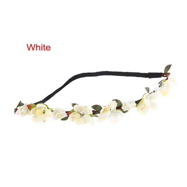 Okdeals New Fashion Women Children girls Wedding Flower Bride Wreath Floral Garlands Bride Headband Hair band Hair Accessories