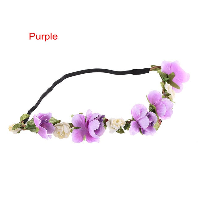 Okdeals New Fashion Women Children girls Wedding Flower Bride Wreath Floral Garlands Bride Headband Hair band Hair Accessories