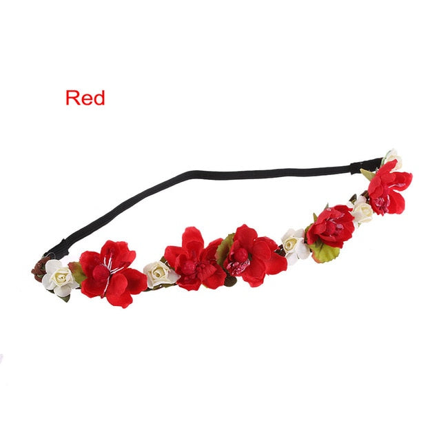 Okdeals New Fashion Women Children girls Wedding Flower Bride Wreath Floral Garlands Bride Headband Hair band Hair Accessories