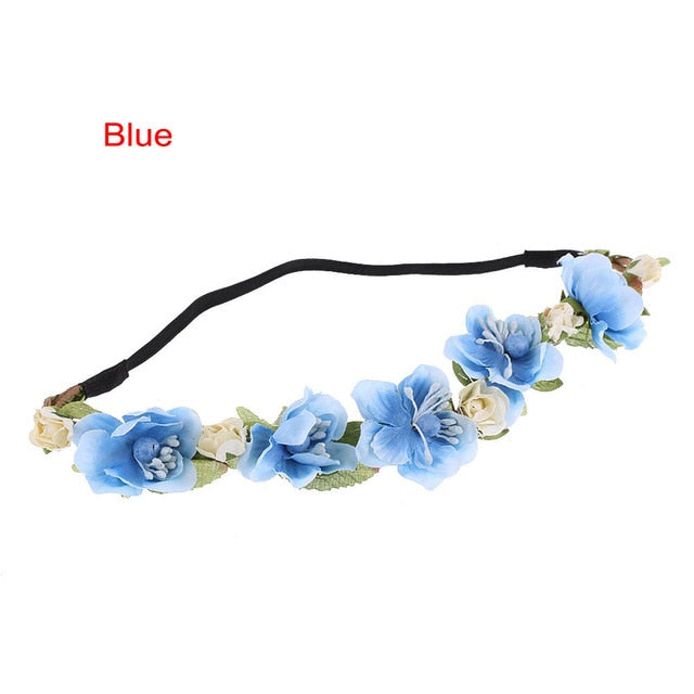 Okdeals New Fashion Women Children girls Wedding Flower Bride Wreath Floral Garlands Bride Headband Hair band Hair Accessories