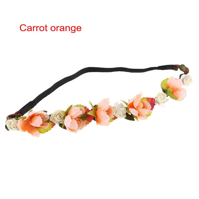 Okdeals New Fashion Women Children girls Wedding Flower Bride Wreath Floral Garlands Bride Headband Hair band Hair Accessories