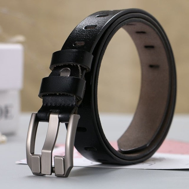 Hot Sale casual designer belts for women leather luxury waist strap white pin buckle belt genuine leather clothing jeans