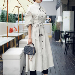 FTLZZ Arrival High Quality Women Fashion Comfortable Loose A-line Jacket Coat Professional Temperament Outdoor Warm Long Jacket