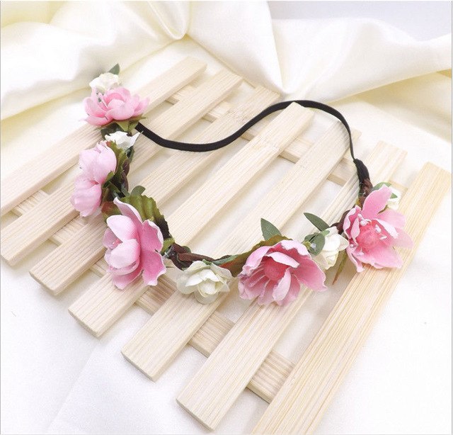 New Design Women Handmade Flower Crown Wedding Wreath Bridal Headdress Headband