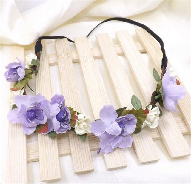 New Design Women Handmade Flower Crown Wedding Wreath Bridal Headdress Headband