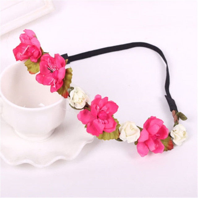 New Design Women Handmade Flower Crown Wedding Wreath Bridal Headdress Headband